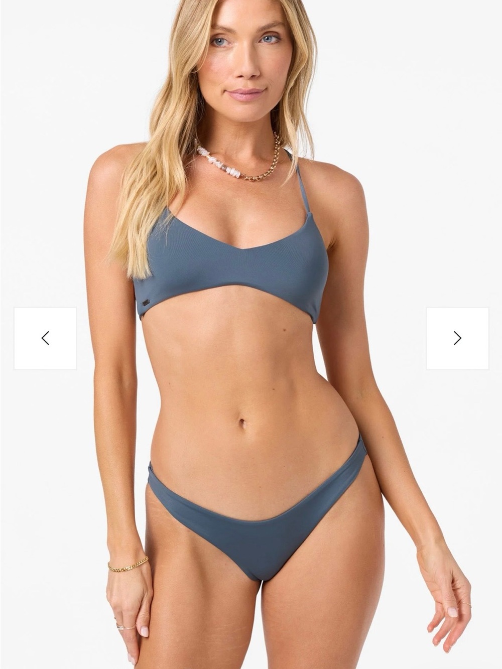 Women's O’Neill Saltwater Solids Slate Blue Bikini Top and Bottom Set